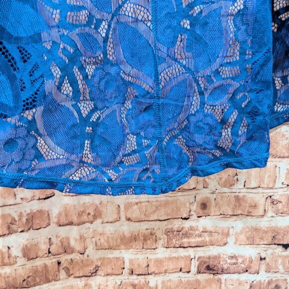 LuLaRoe Lindsay Lace Kimono Cardigan Blue Size Small NWT - Picture 5 of 11